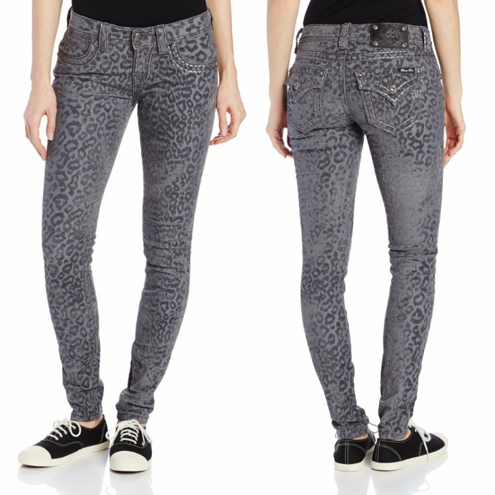 NWT Miss Me Leopard Print Skinny Jeans Size 29